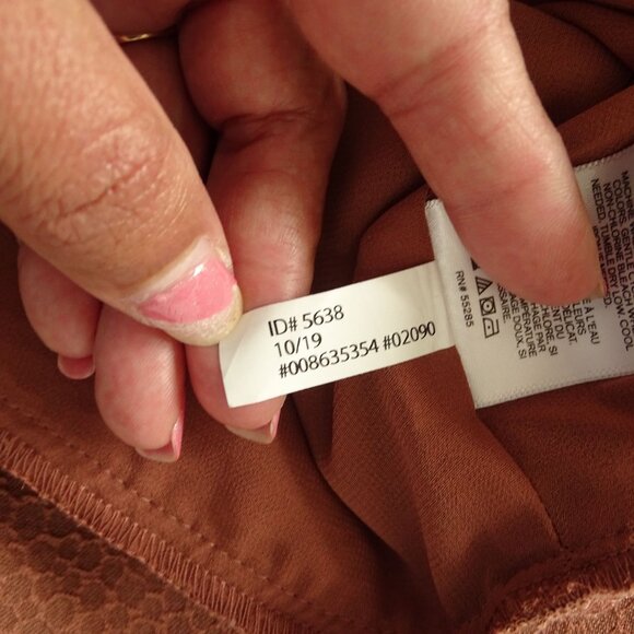 Express Mauve Textured V-Neck Sleeveless Peplum Top Women Size L Zip Closure - Picture 8 of 12